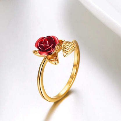 Rose Leave Opening Ring