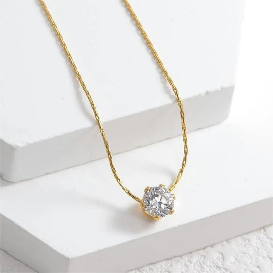 Dainty Zircon Charm Necklace