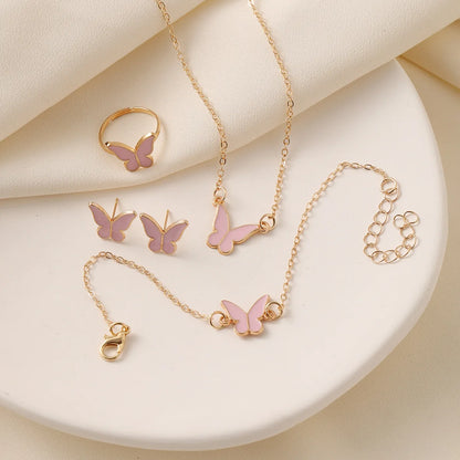 Butterfly Glazed Necklace SET