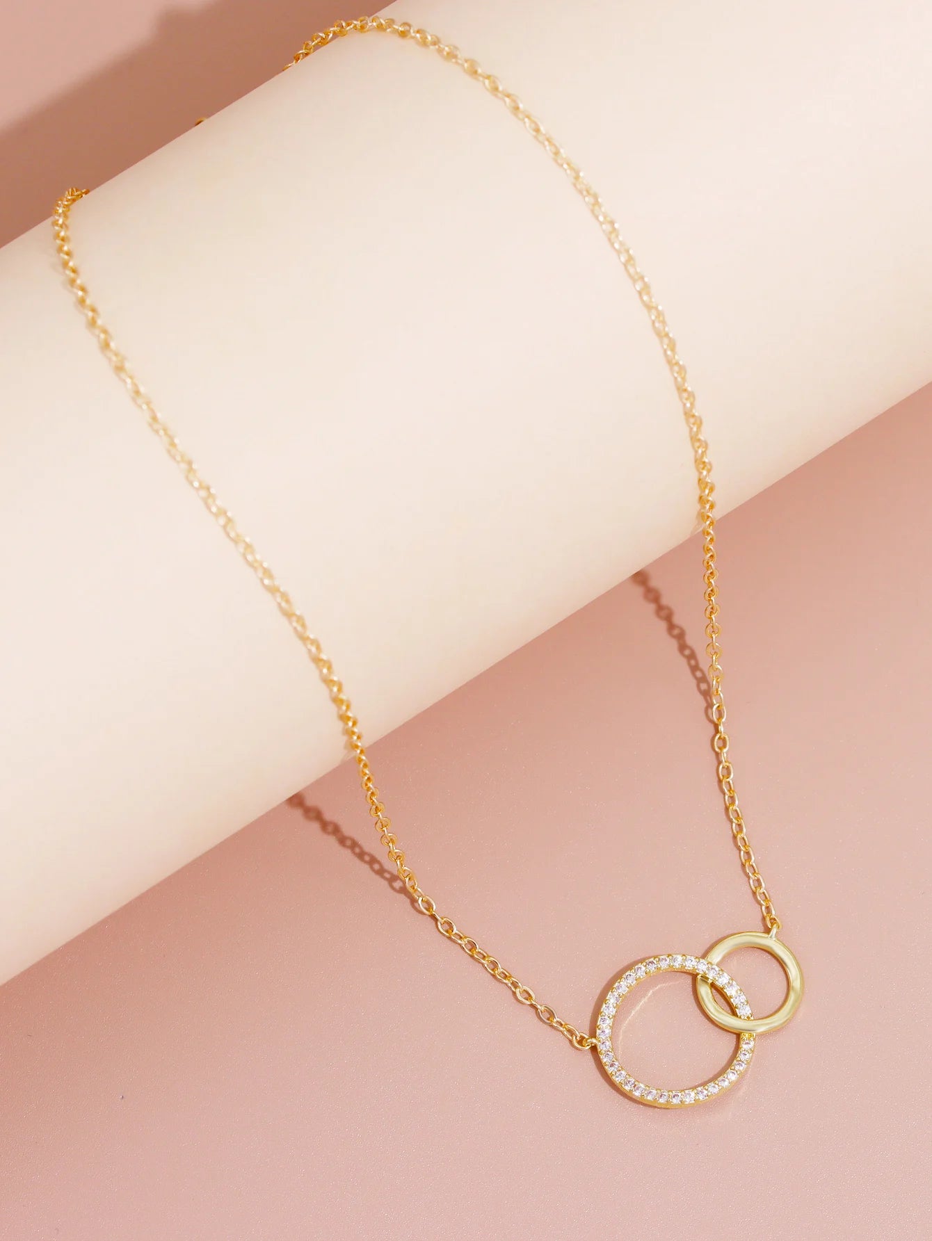 Dainty Double Circle Necklace