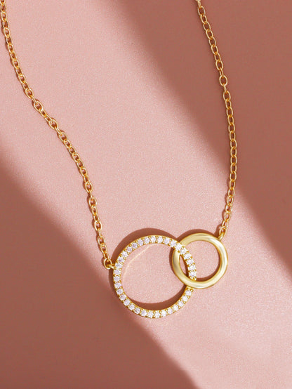 Dainty Double Circle Necklace