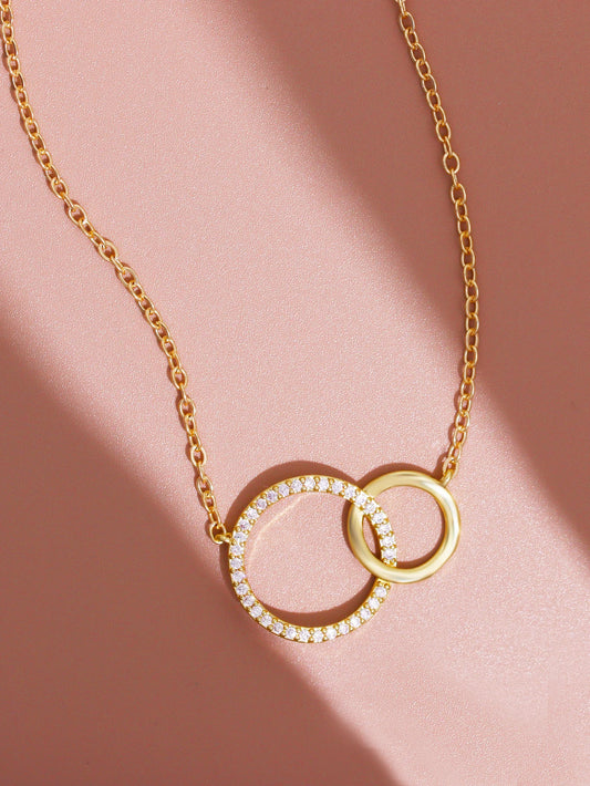 Dainty Double Circle Necklace