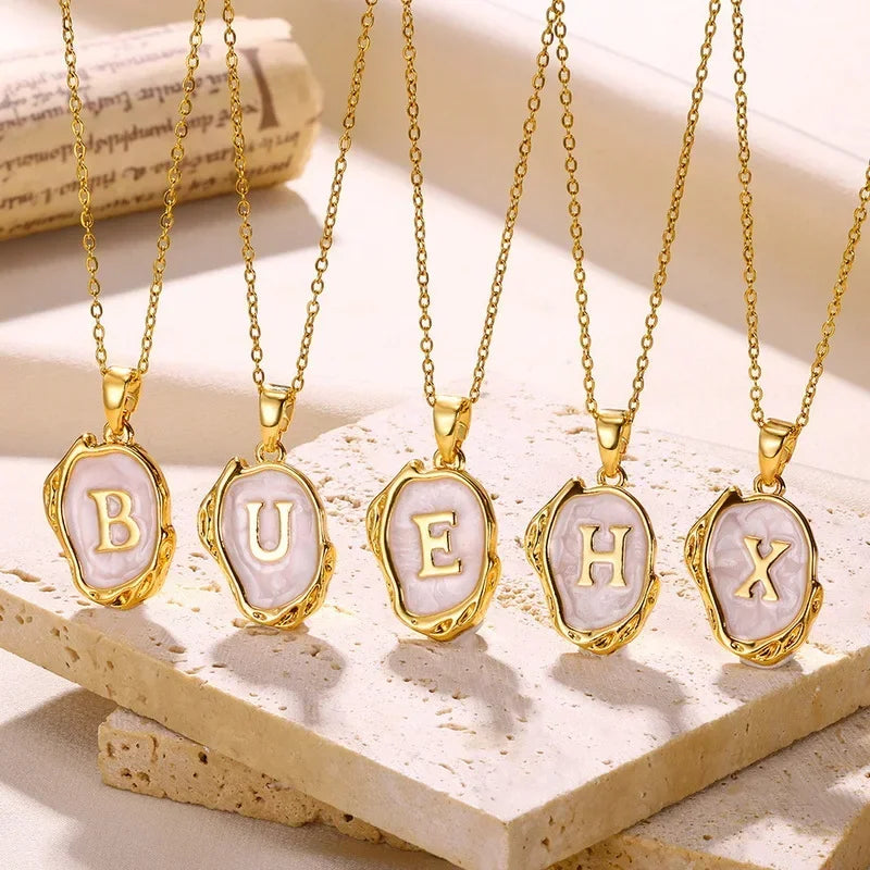 Drip Oil 26 Letter Necklaces