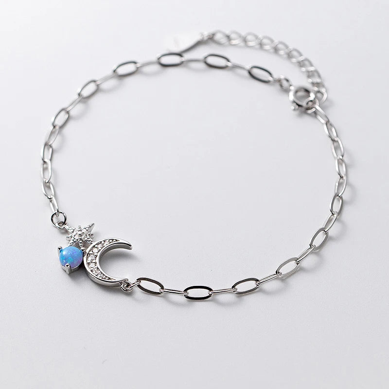 Sterling Moon Star Bracelet