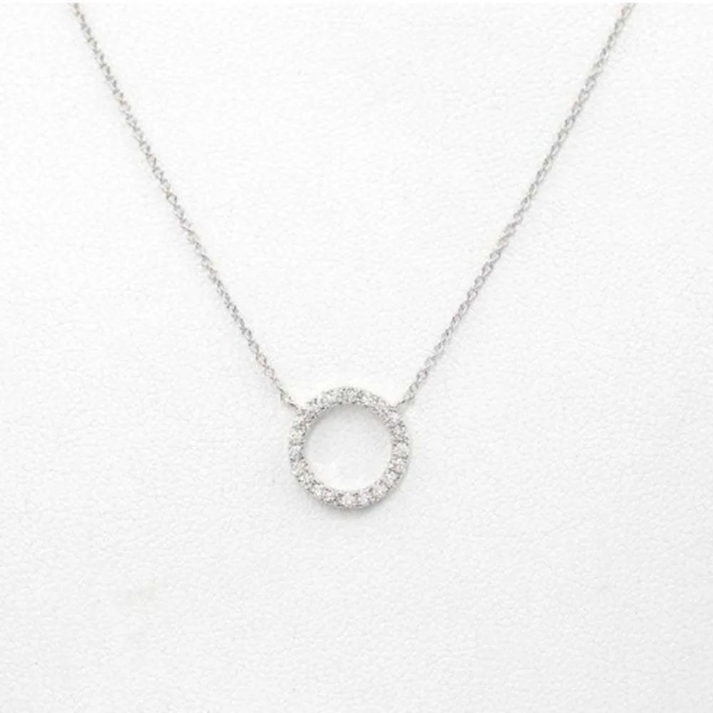 Crystal Circle Pendant Necklace