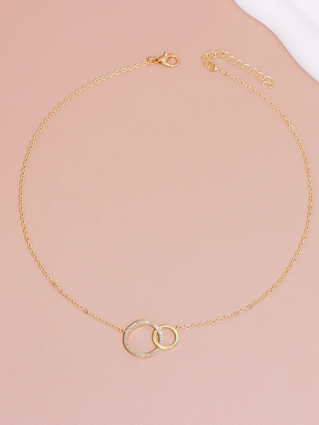 Dainty Double Circle Necklace