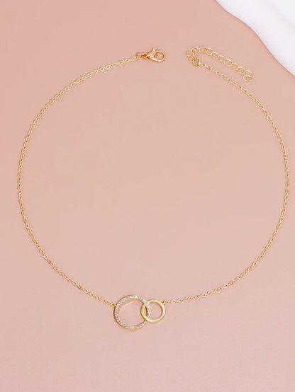 Dainty Double Circle Necklace